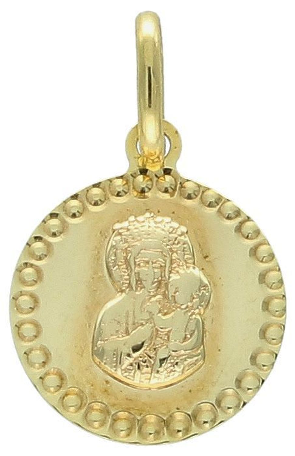 Zawieszka złota okrągły medalik Matka Boska Częstochowska DIA-ZAW-1489-333. Wyjątkowa biżuteria sprawdzi się idealnie jako prezent i upamiętnienie takich chwil jak 1.jpg