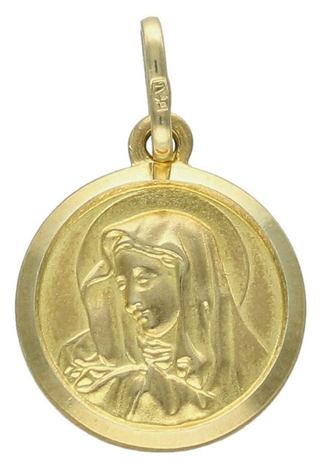 Zawieszka złota medalik Matka Boska próba 333, DIA-ZAW-1490-333. Złota zawieszka 333 medalik z wizerunkiem Matki Boskiej. Medalik będący wspaniałą pamiątką i prezentem z okazji chrztu, 1.jpg