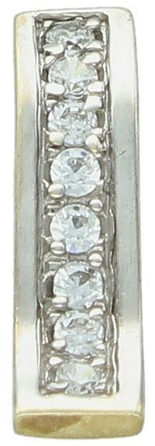 Zawieszka złota patyczek z cyrkoniami i białym złotem próba 333, DIA-ZAW-1522-333 Elegancka złota zawieszka w formie patyczka, ozdobiona cyrkoniami i białym złotem.1.jpg