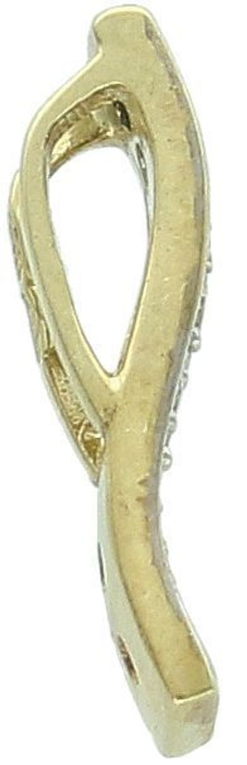 Zawieszka złota patyczek z cyrkoniami i białym złotem próba 333, DIA-ZAW-1522-333 Elegancka złota zawieszka w formie patyczka, ozdobiona cyrkoniami i białym złotem.1.jpg