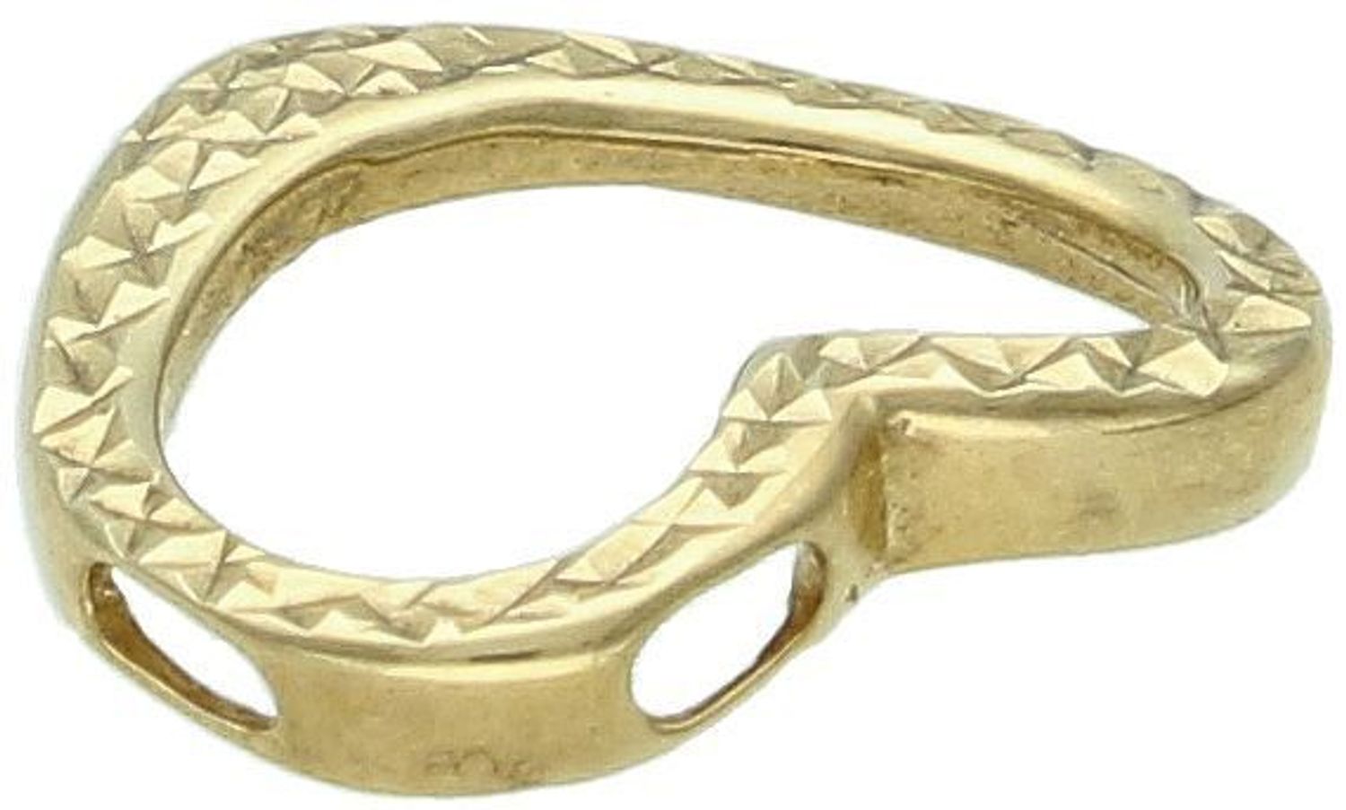 Zawieszka złota serduszko grawerowane próba 333, DIA-ZAW-1538-333. Subtelna złota zawieszka w kształcie serduszka, wykonana z wysokiej jakości złota próby 333.1.jpg