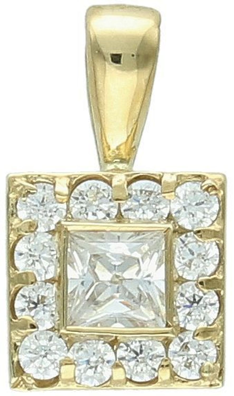 Złota zawieszka Kwadracik ozdobiony cyrkonią próba 333, DIA-ZAW-1546-333. Złota zawieszka – Kwadracik ozdobiony cyrkonią, próba 333 ✨ Daj się oczarować jej prostotą i elegancją. 1.jpg