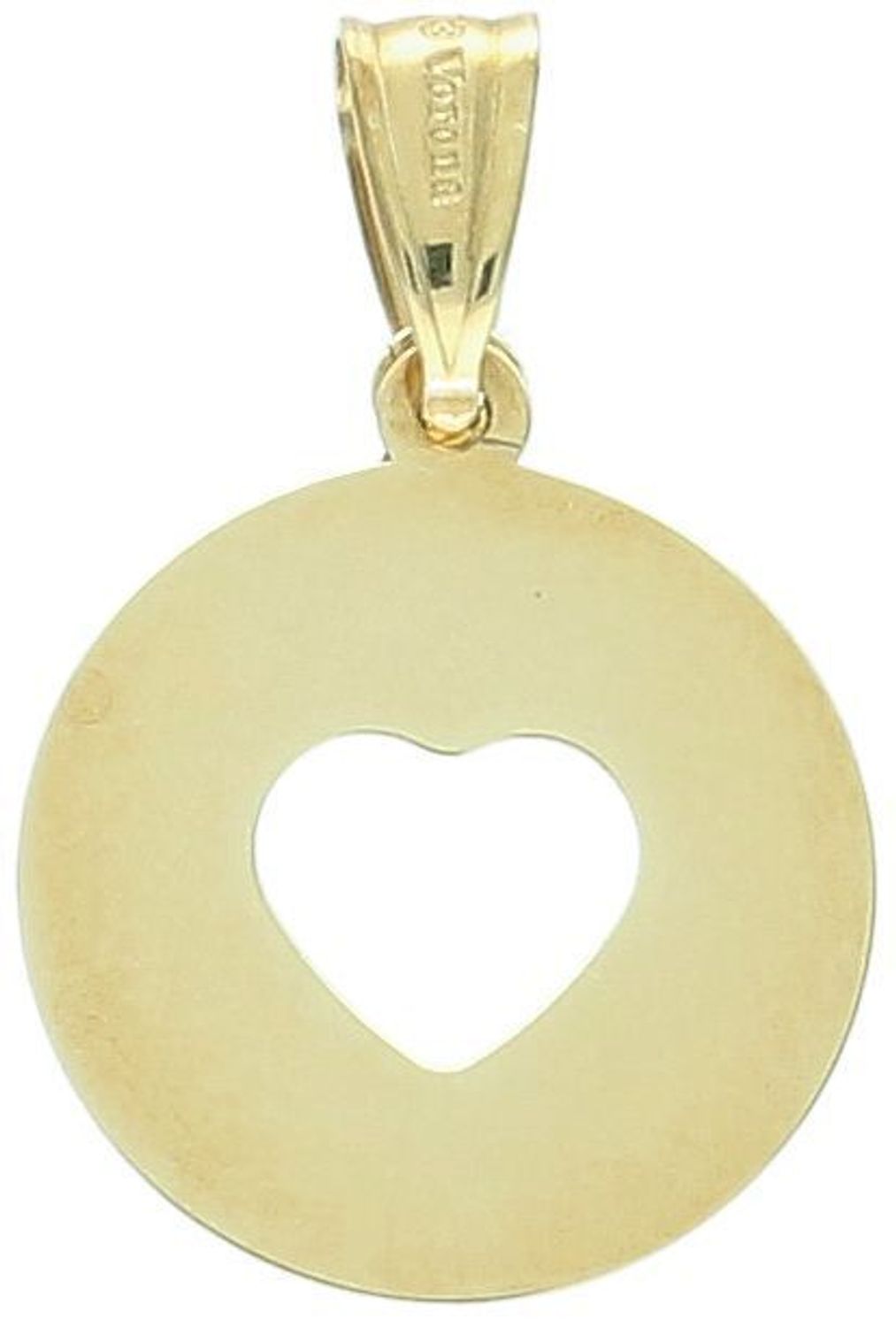 Zawieszka złota serce w kółku próba 333, DIA-ZAW-1549-333 Elegancka złota zawieszka serce w kółku (próba 333) – subtelna biżuteria idealna na prezent. Doskonała do codziennego noszenia lub na 1.jpg