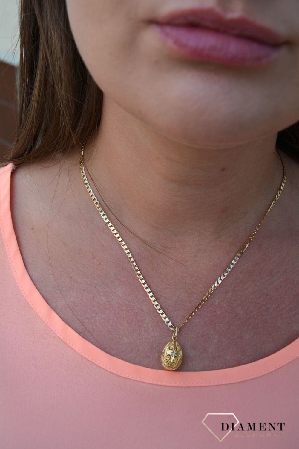 Zawieszka ażurowa kula próby 333 DIA-ZAW-1565-333. Złoty wisiorek w kształcie ażurowej kuli. Wisiorek ten to idealny pomysł na prezent, którym wyjawimy swoje uczucia..jpg