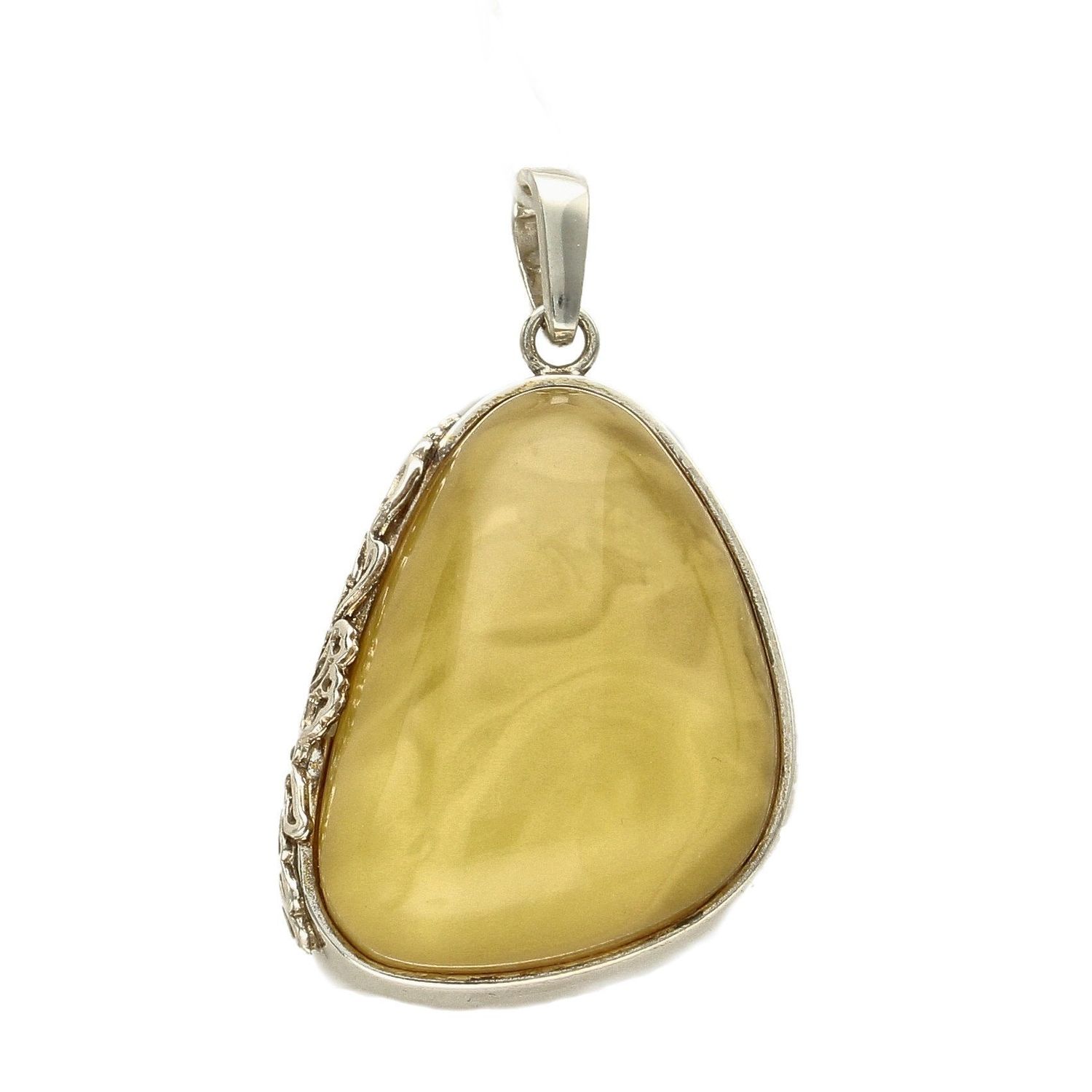 Zawieszka srebrna z bursztynem w mlecznym odcieniu DIA-ZAW-1693-925..jpg