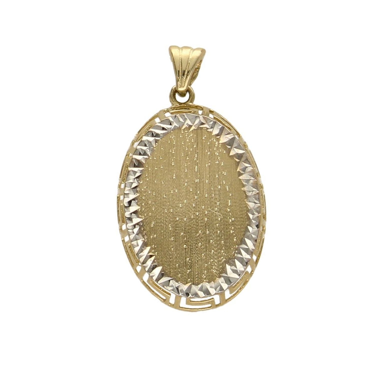 Złota zawieszka 585 owalna 'Droga grecka' DIA-ZAW-1738-585.jpg