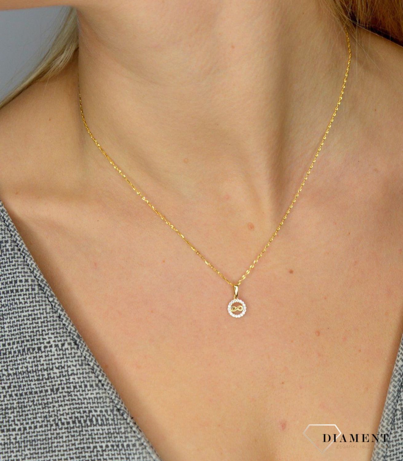 Złota zawieszka celebrytka 585 nieskończoność.jpg