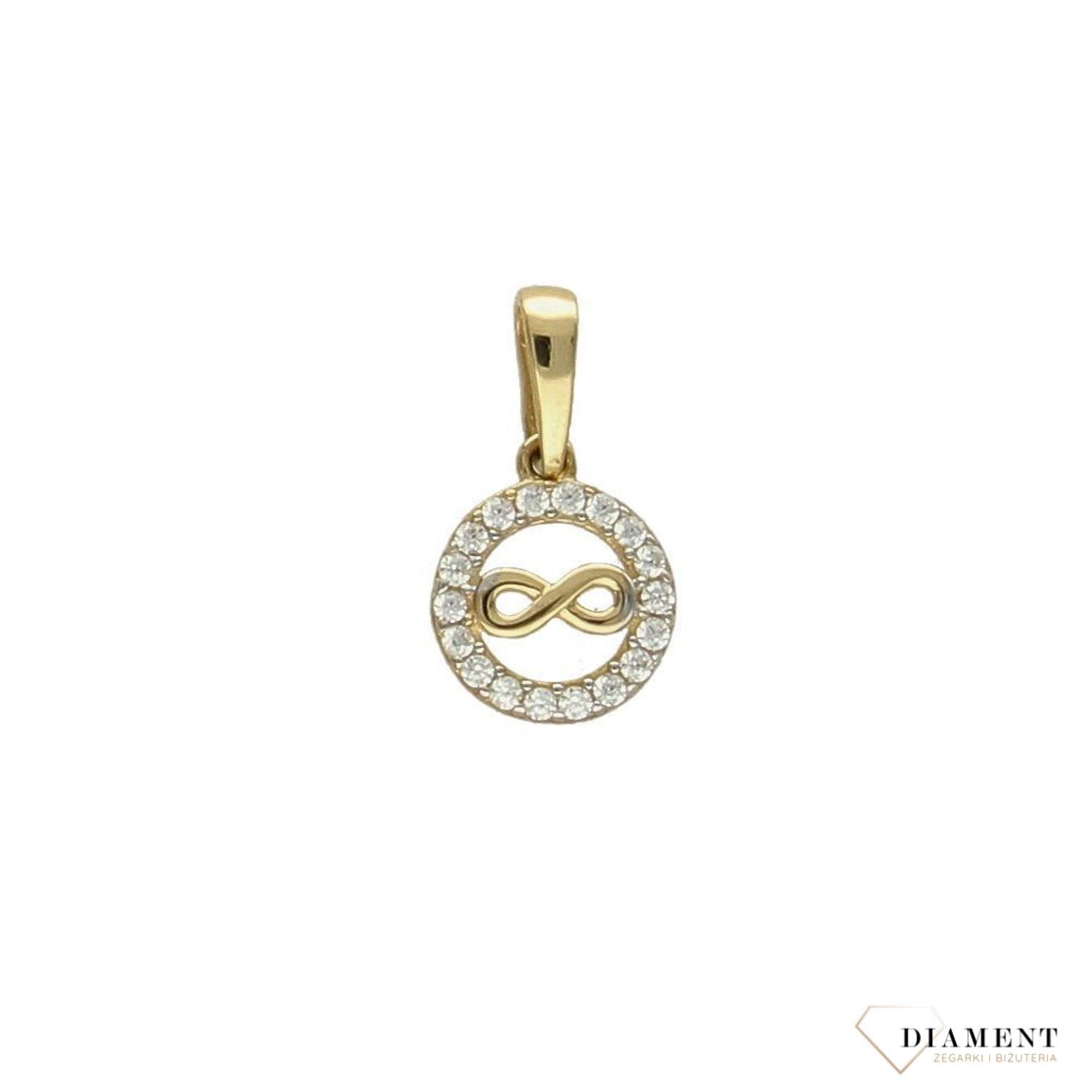 Złota zawieszka celebrytka 585 nieskończoność.jpg