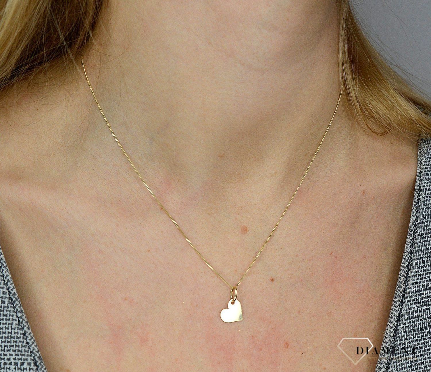 Złota zawieszka 585 blaszka 'Gładkie serce do graweru' DIA-ZAW-1794-585.jpg