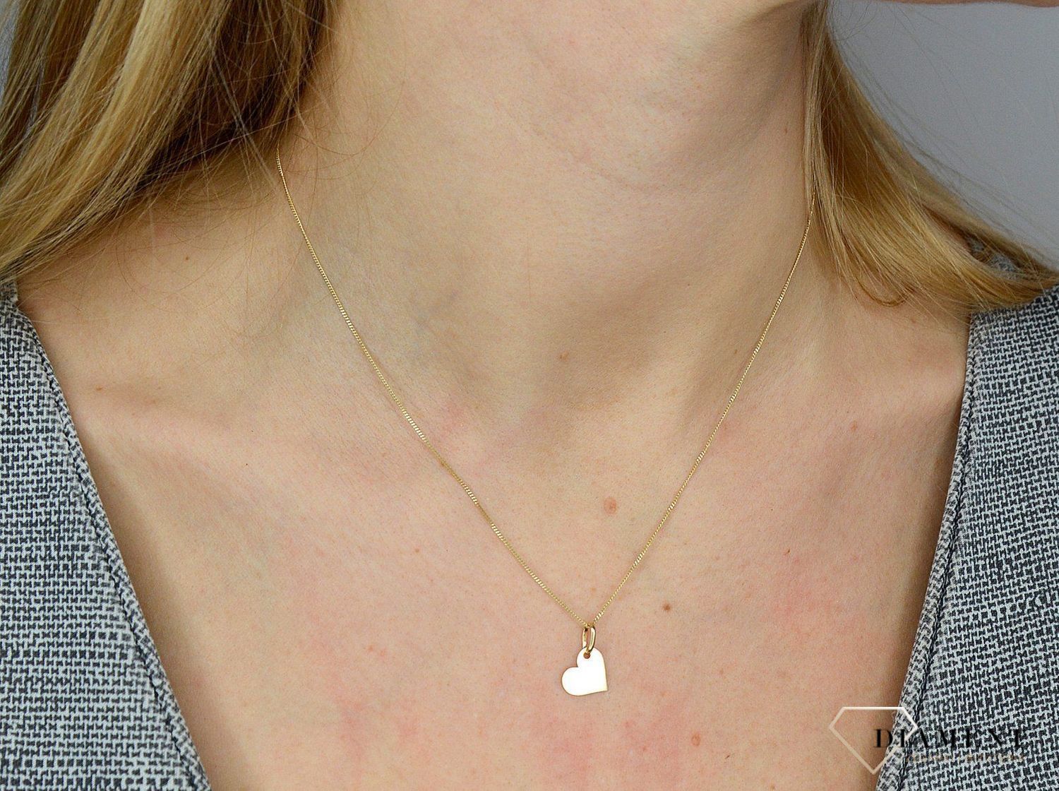 Złota zawieszka 585 blaszka 'Gładkie serce do graweru' DIA-ZAW-1794-585.jpg