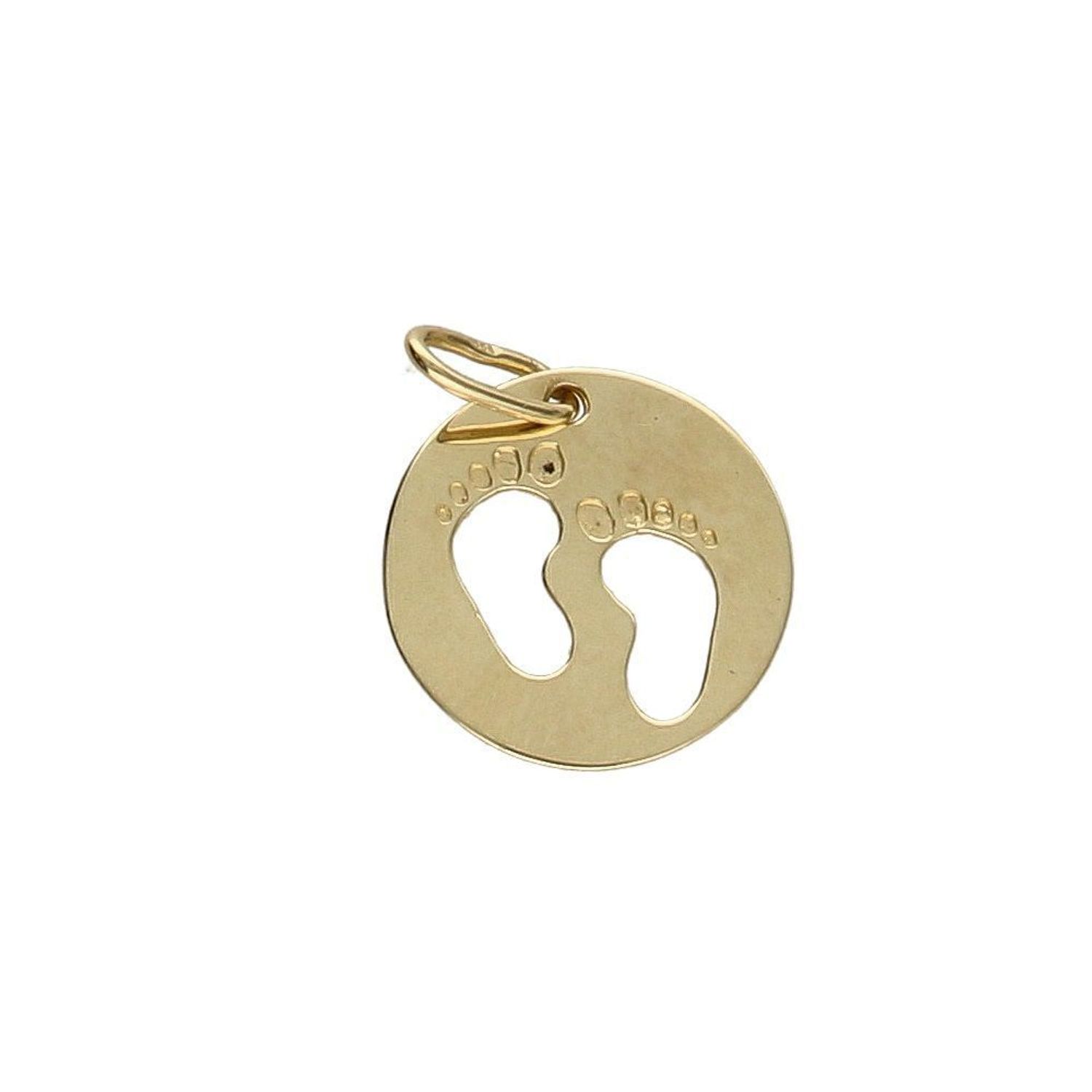 Złota zawieszka 585 stópki w kółku DIA-ZAW-1798-585.jpg