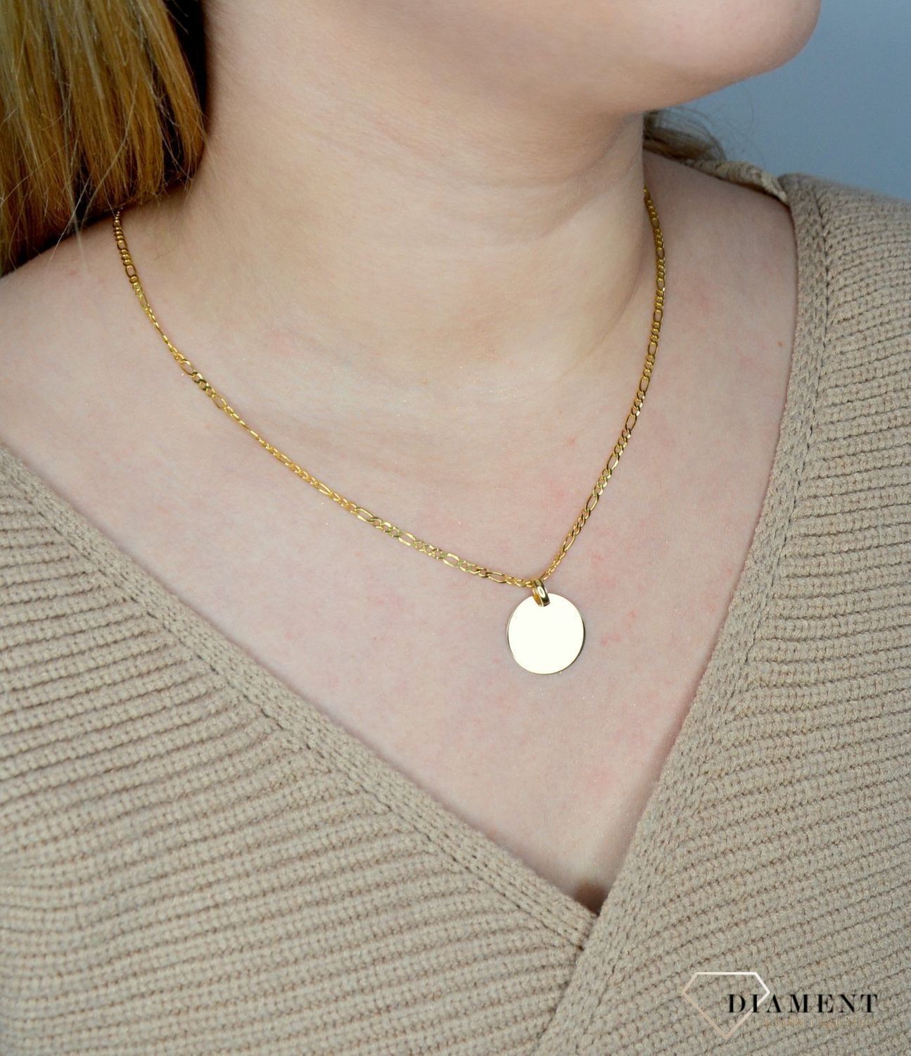 Złota zawieszka 585 gładkie kółko DIA-ZAW-1801-585.jpg