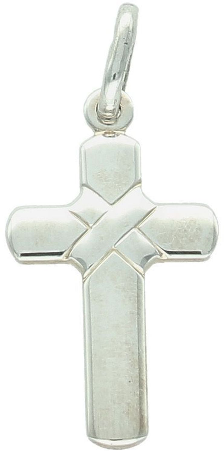 Zawieszka srebrna w kształcie krzyża – klasyczny model DIA-ZAW-1909-925, próba 925, 1,80 g. Długość 3,0 cm. Elegancka biżuteria religijna na każdą okazję.1.jpg