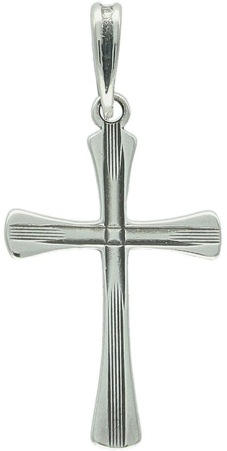 Srebrna zawieszka Krzyżyk próba 925 DIA-ZAW-1917-925.  Zawieszka krzyżyk to uniwersalny dodatek. Biżuteria sakralna to wspaniała pamiątka i idealny prezent na takie okazje jak chrzest, 1.jpg