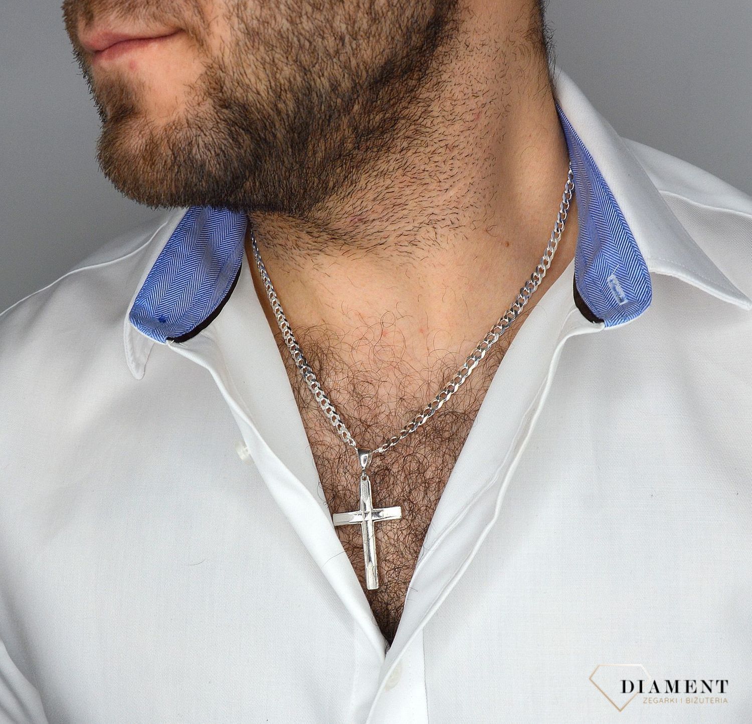 Zawieszka srebrna gładki krzyżyk DIA-ZAW-1926-925  ✅.jpg