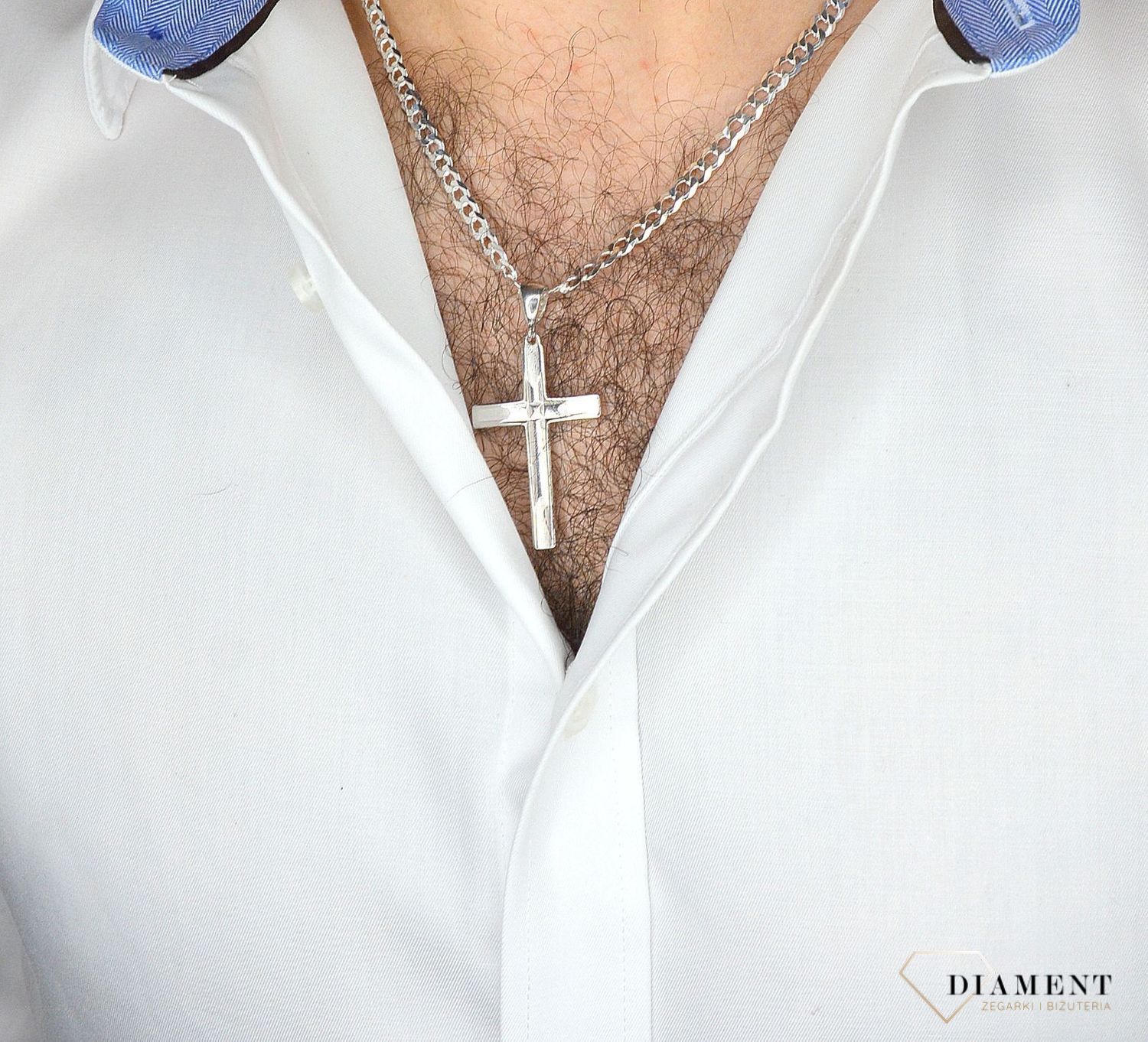 Zawieszka srebrna gładki krzyżyk DIA-ZAW-1926-925  ✅.jpg