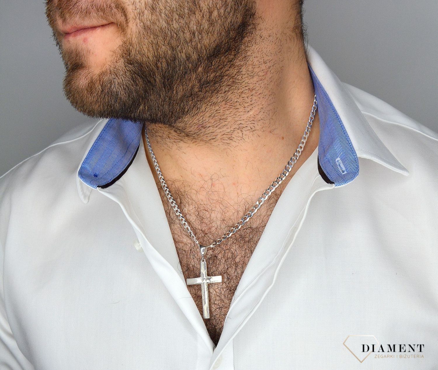 Zawieszka srebrna gładki krzyżyk DIA-ZAW-1926-925  ✅.jpg