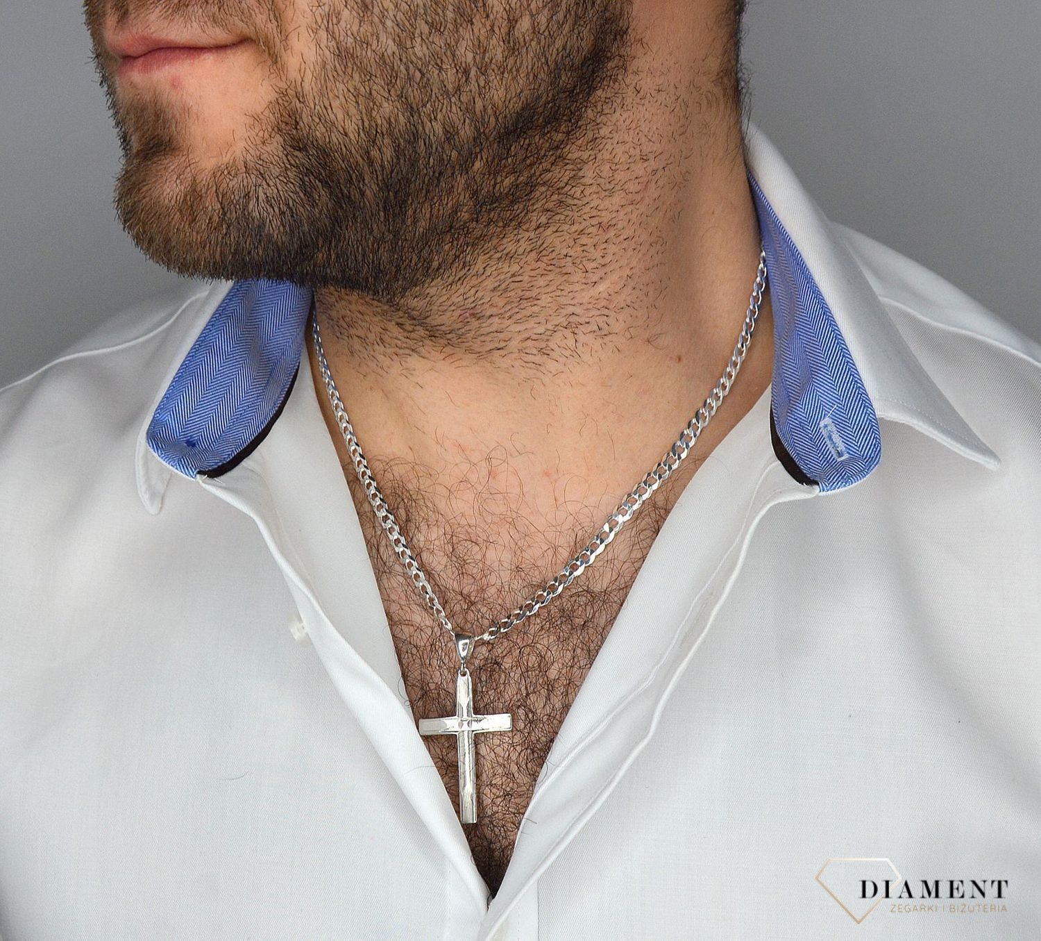 Zawieszka srebrna gładki krzyżyk DIA-ZAW-1926-925  ✅.jpg