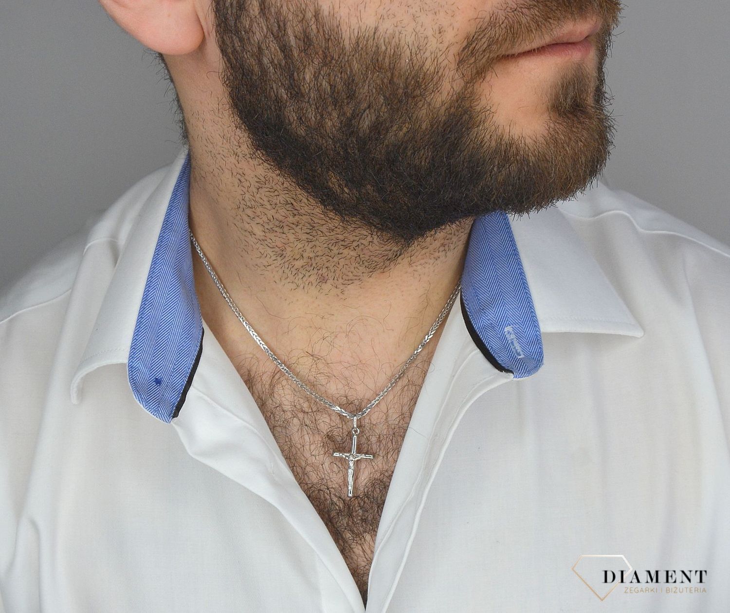 Zawieszka srebrna 925 krzyżyk z wizerunkiem DIA-ZAW-1933-925.jpg