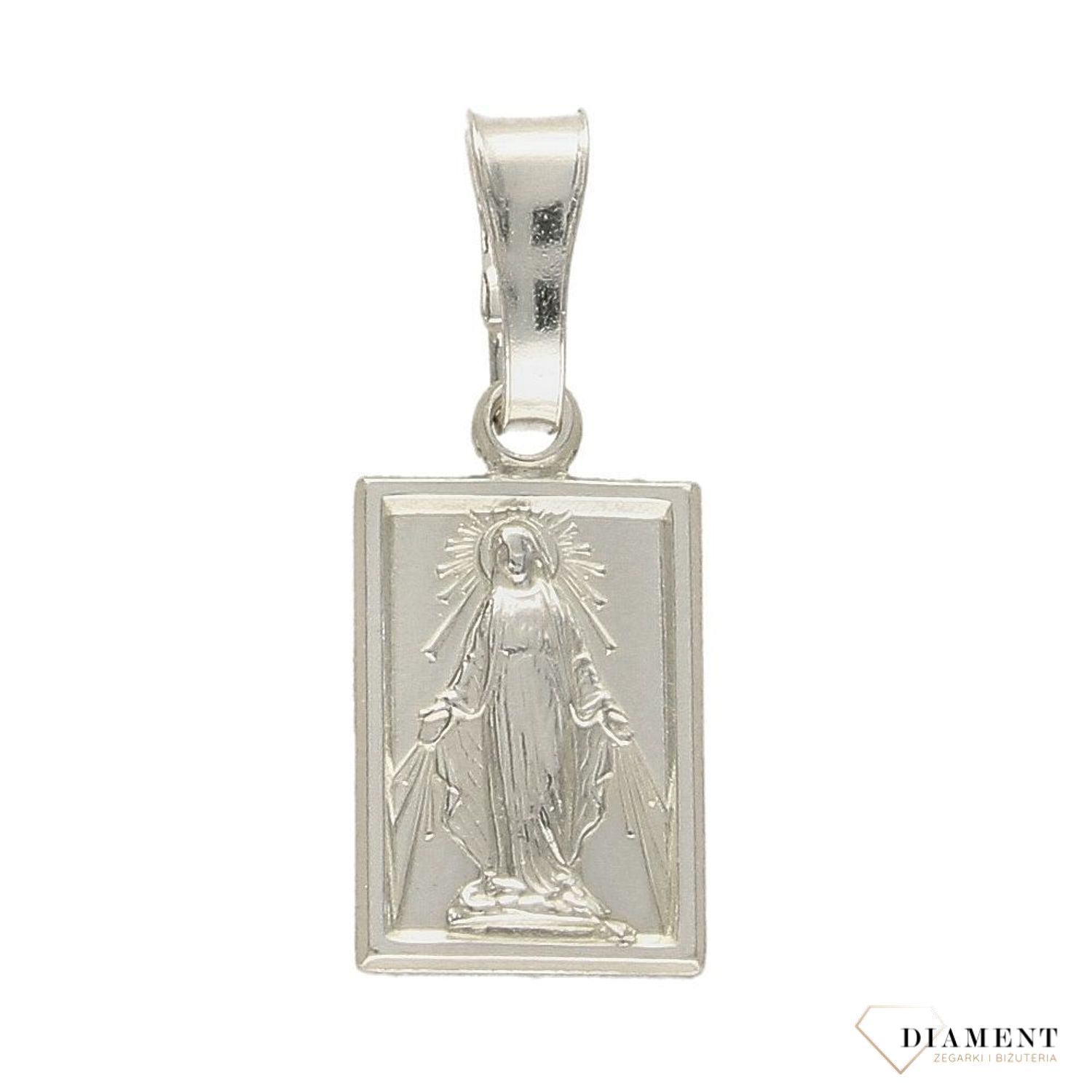 Zawieszka srebrna kwadratowy medalik Jezus DIA-ZAW-1961-925.jpg
