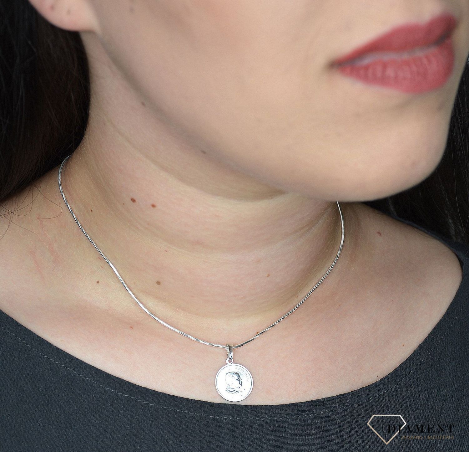 Zawieszka srebrna medalik Jan Paweł II DIA-ZAW-1963-925..jpg