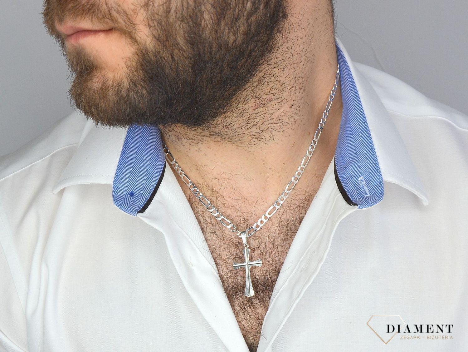 Zawieszka srebrna 925 gładki krzyżyk DIA-ZAW-1970-925.jpg