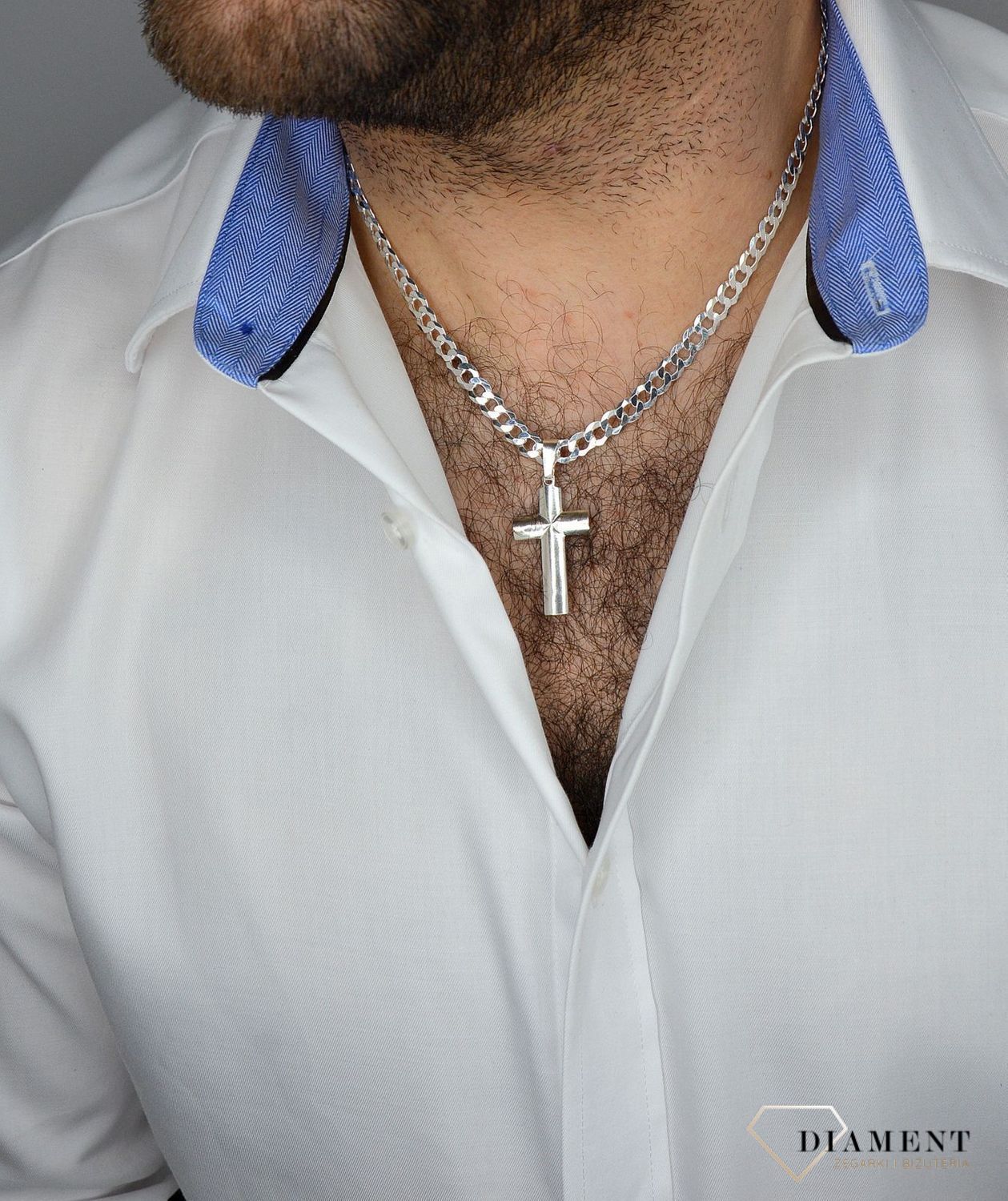 Zawieszka srebrna gładki krzyżyk DIA-ZAW-1971-925  ✅.jpg