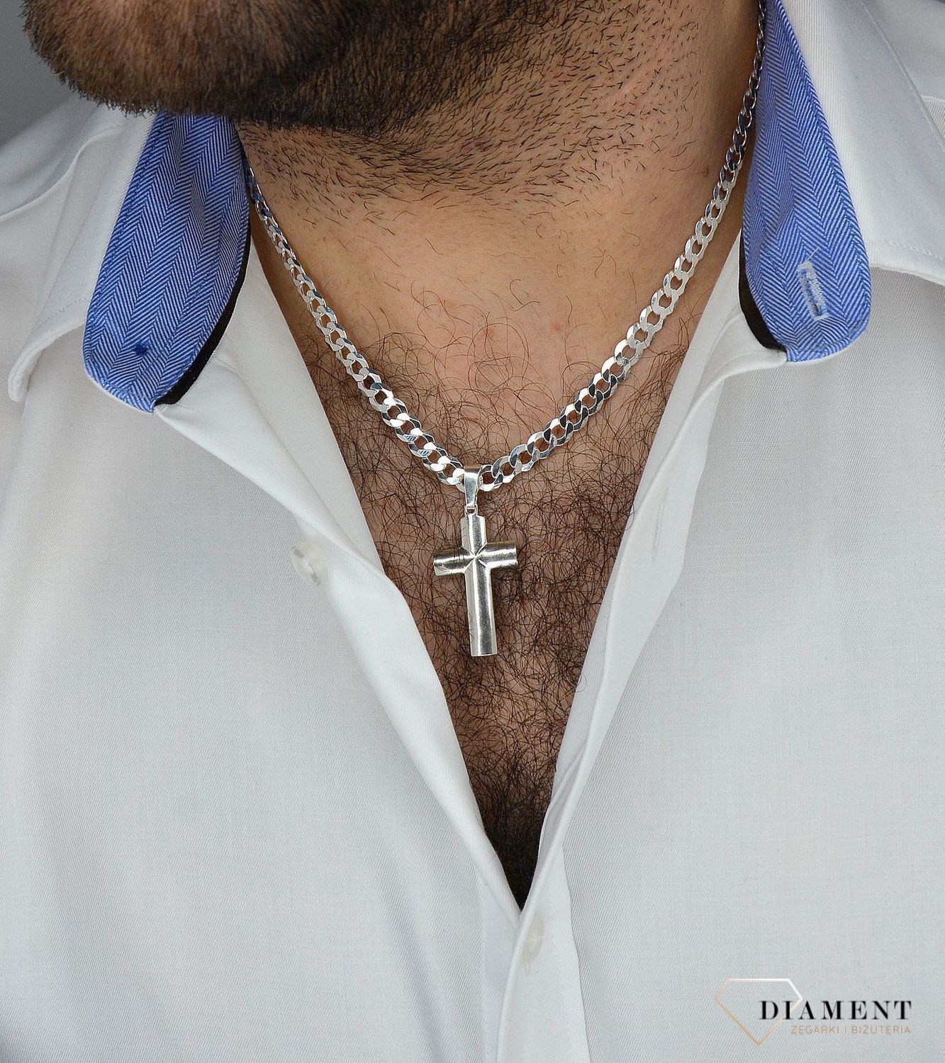 Zawieszka srebrna gładki krzyżyk DIA-ZAW-1971-925  ✅.jpg
