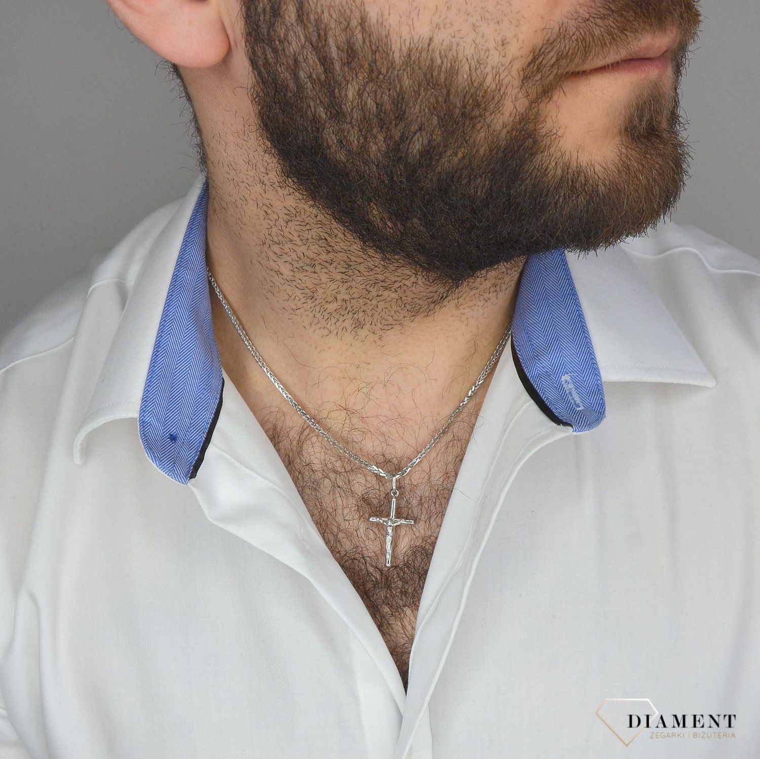 Zawieszka srebrny krzyżyk z wizerunkiem DIA-ZAW-1977-925.jpg