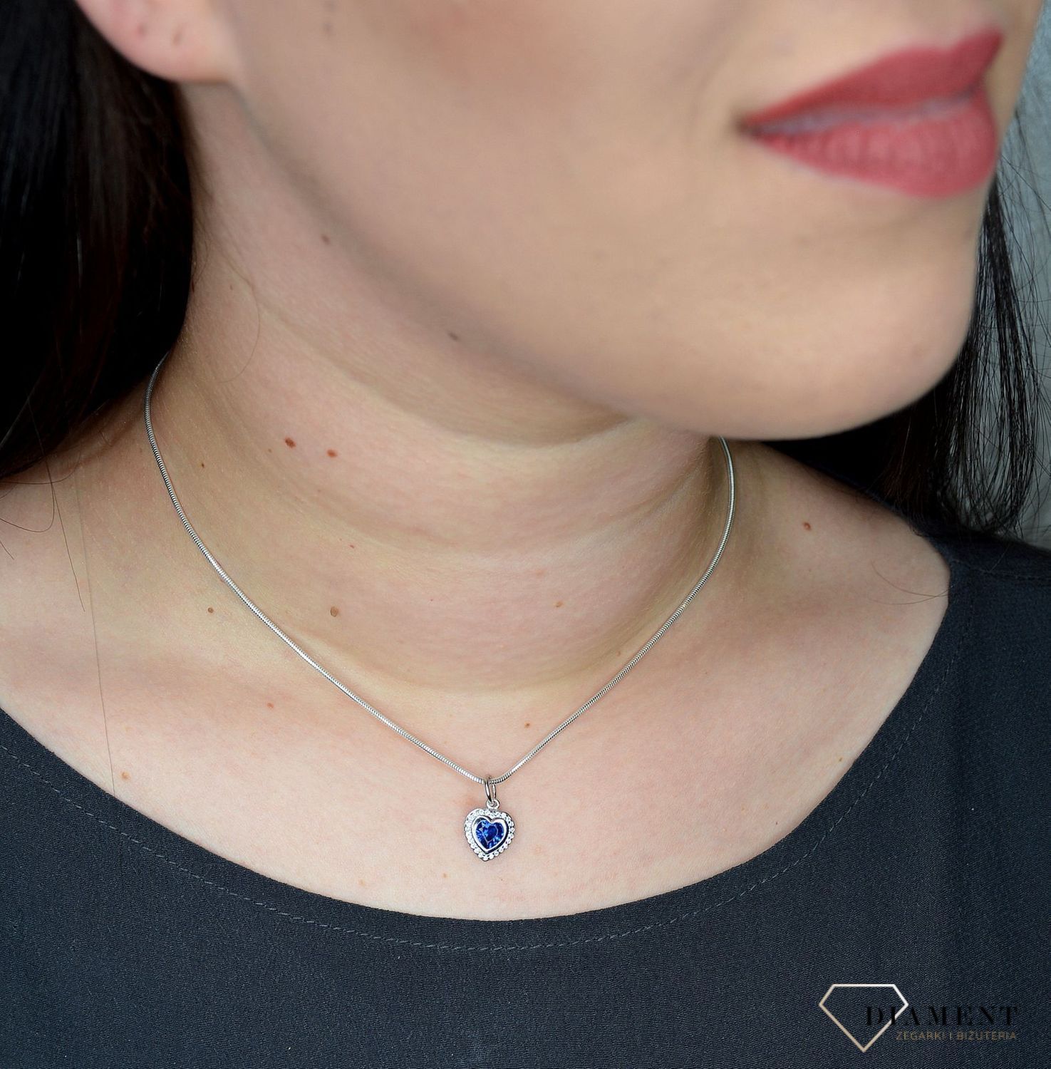 Zawieszka serce z granatową cyrkonia DIA-ZAW-1980-925.jpg