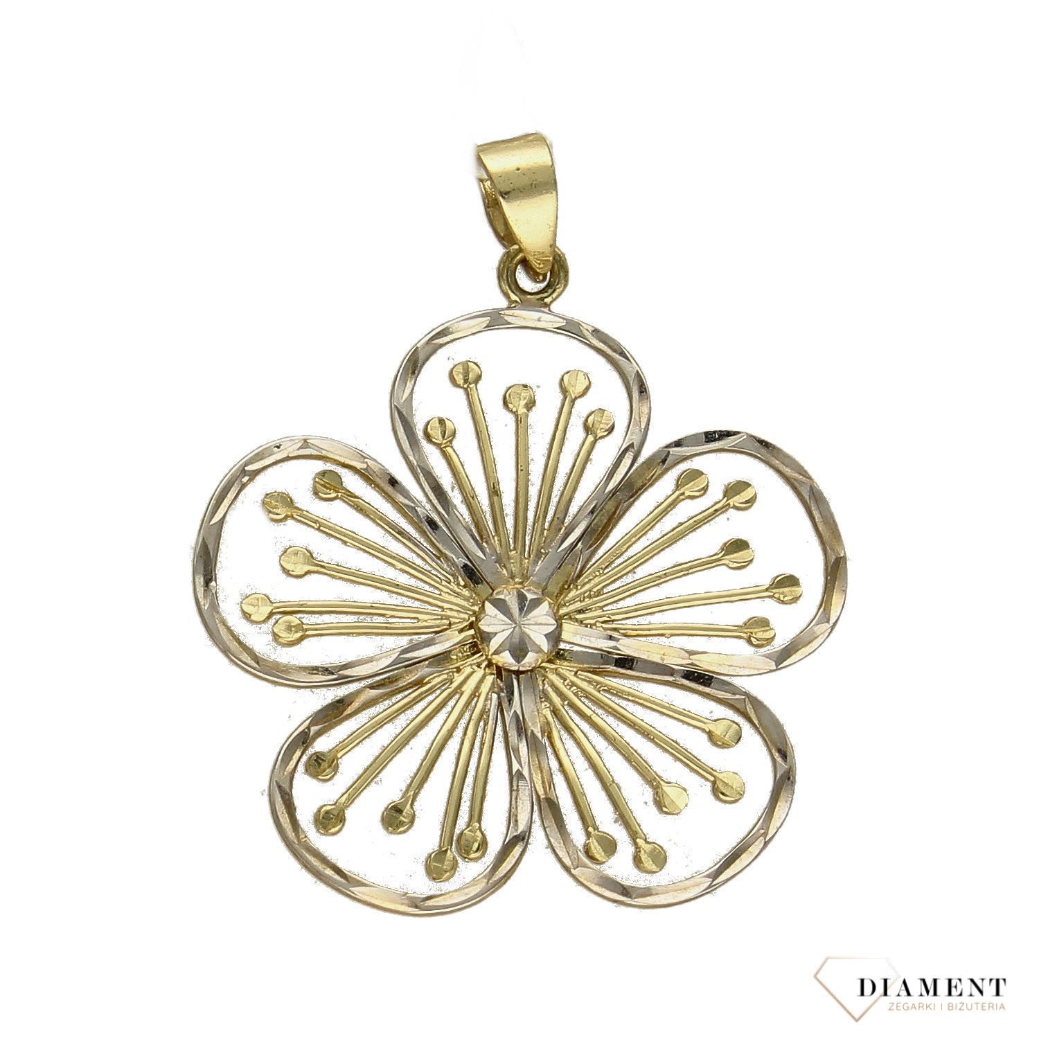 Złota zawieszka 333 kwiatek ażurowy DIA-ZAW-2405-333.jpg