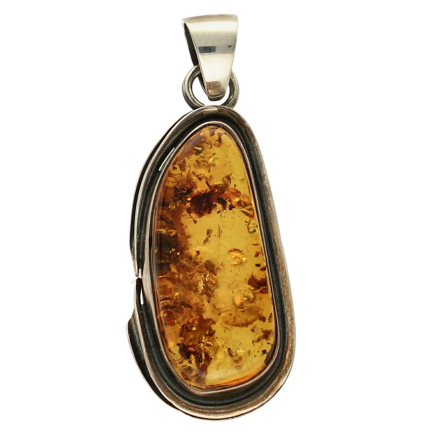Zawieszka srebrna z bursztynem w kolorze brązu DIA-ZAW-2449-bursztyn.jpg
