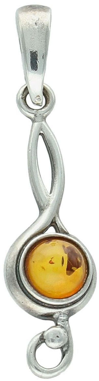 Zawieszka srebrna nutka z dodatkiem bursztynu.jpg