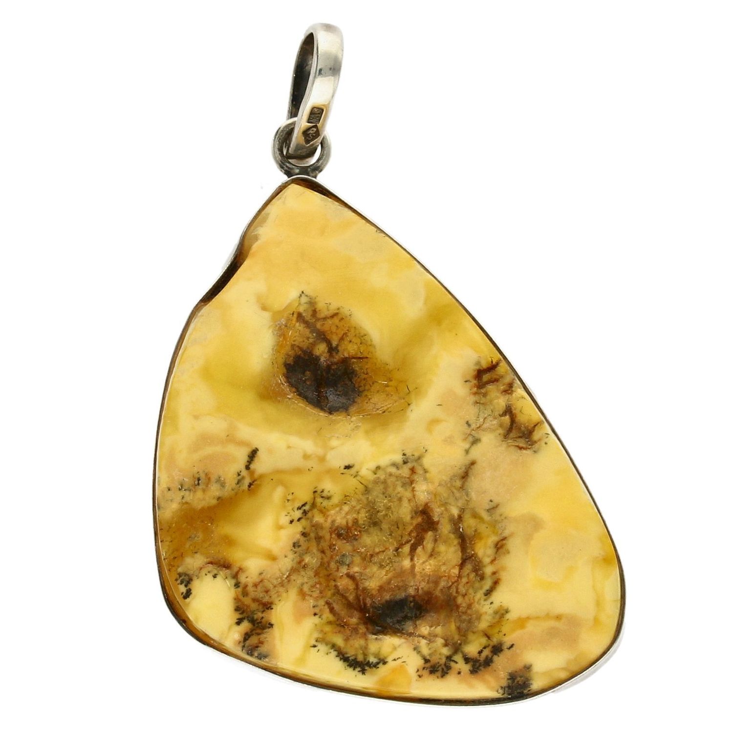 Zawieszka srebrna z mlecznym bursztynem DIA-ZAW-2493.jpg