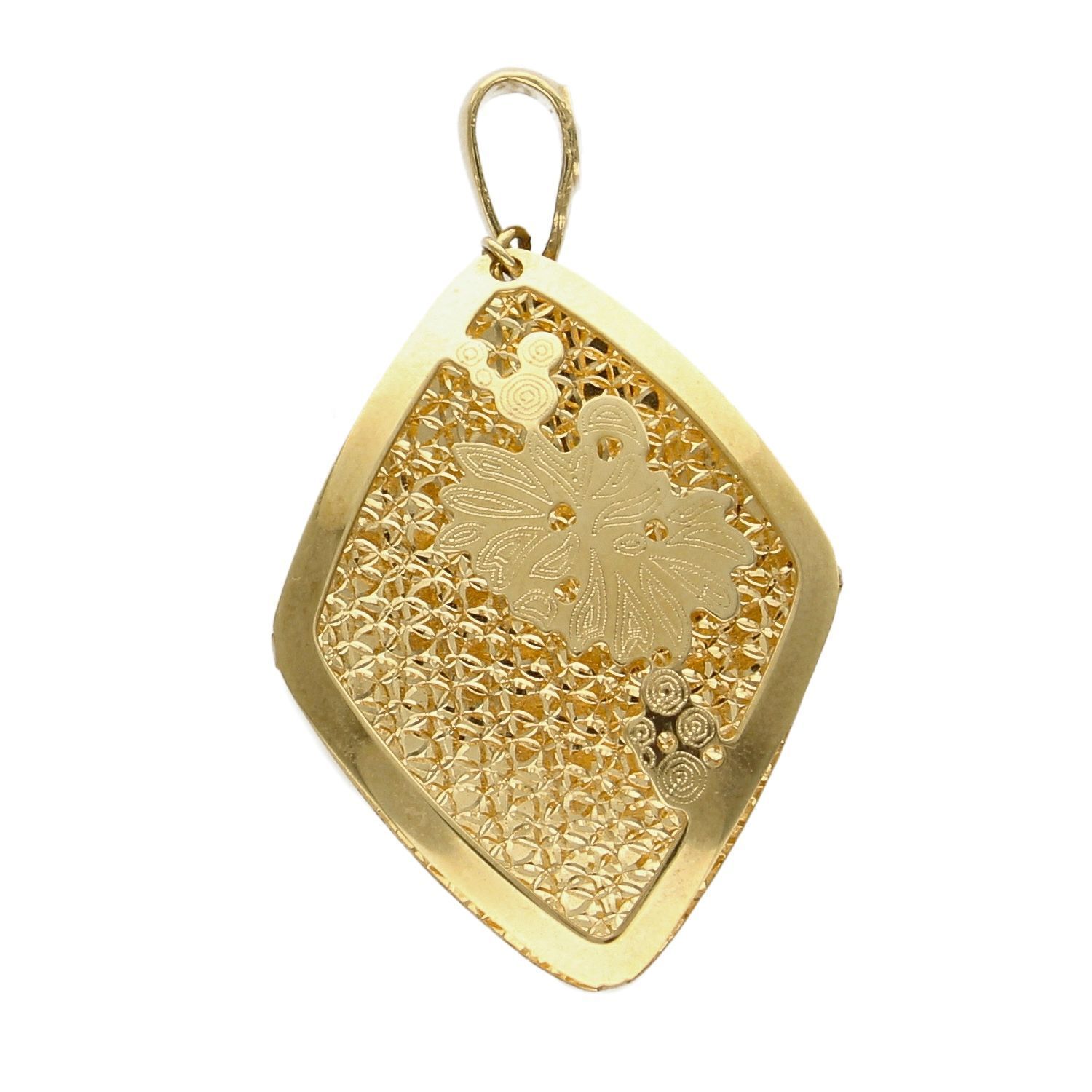 Zawieszka złota 585 romb  DIA-ZAW-2532-585  ✓Złote Naszyjniki Damskie w Sklepie z Biżuterią zegarki-diament.pl.jpg