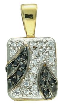 Zawieszka złota prostokątna cyrkonie pr 585, DIA-ZAW-2591-585 Wisiorek został wykonany z wysokiej jakości złota próby 585. Złoto to jeden z najpopularniejszych kruszców, cenione przez kobiety na całym świecie1.jpg