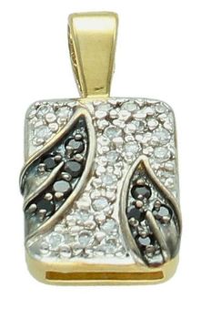 Zawieszka złota prostokątna cyrkonie pr 585, DIA-ZAW-2591-585 Wisiorek został wykonany z wysokiej jakości złota próby 585. Złoto to jeden z najpopularniejszych kruszców, cenione przez kobiety na całym świecie2.jpg