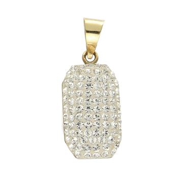 Złota zawieszka 585 kryształy Swarovski DIA-ZAW-2597-585 Złota zawieszka o ciekawym.jpg