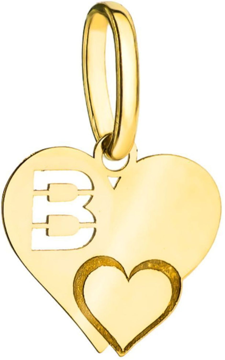 Złota zawieszka 585 serce z literką B DIA-ZAW-2607B-585. Złota zawieszka z motywem literki..jpg
