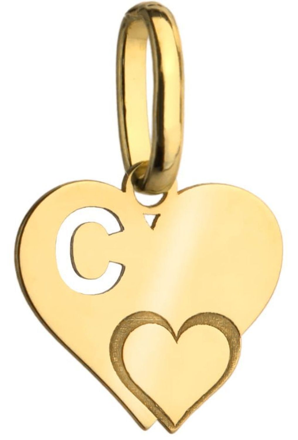 Złota zawieszka 585 serce z literką C DIA-ZAW-2607C-585.jpg