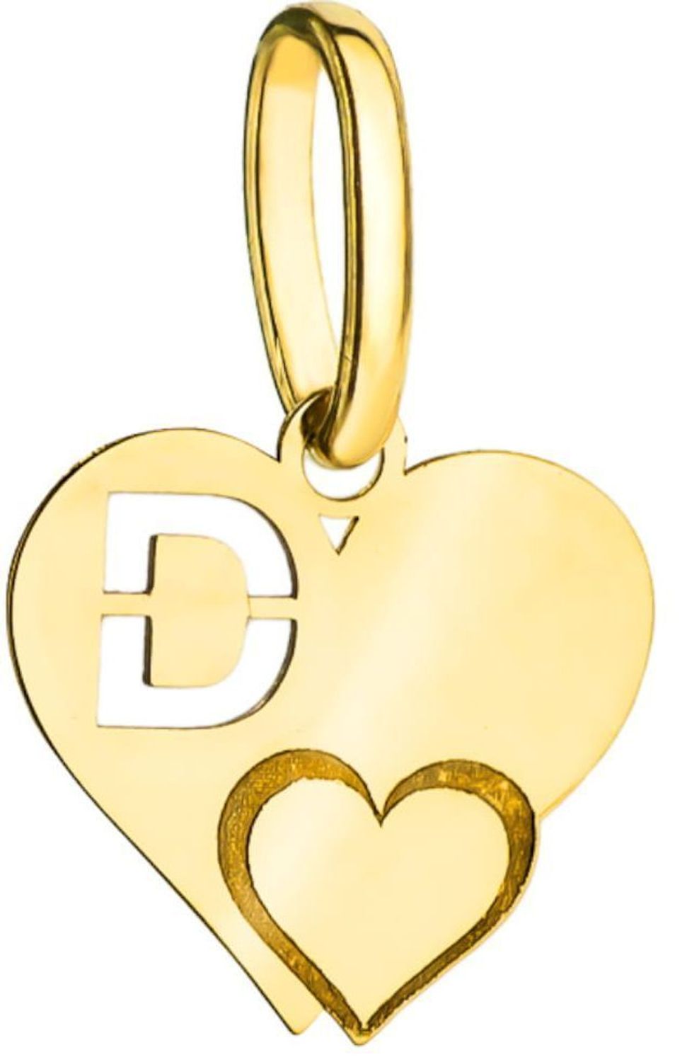 Złota zawieszka 585 serce z literką D DIA-ZAW-2607D-585. Złota zawieszka z motywem literki..jpg