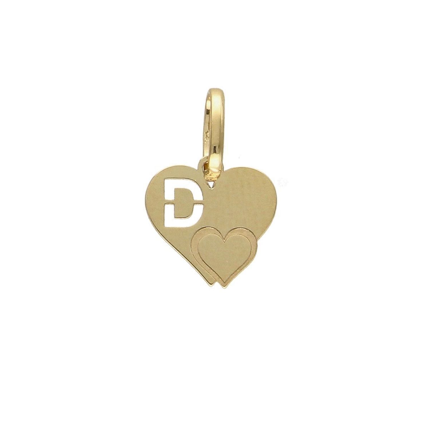 Złota zawieszka 585 serce z literką D DIA-ZAW-2607D-585. Złota zawieszka z motywem literki..jpg