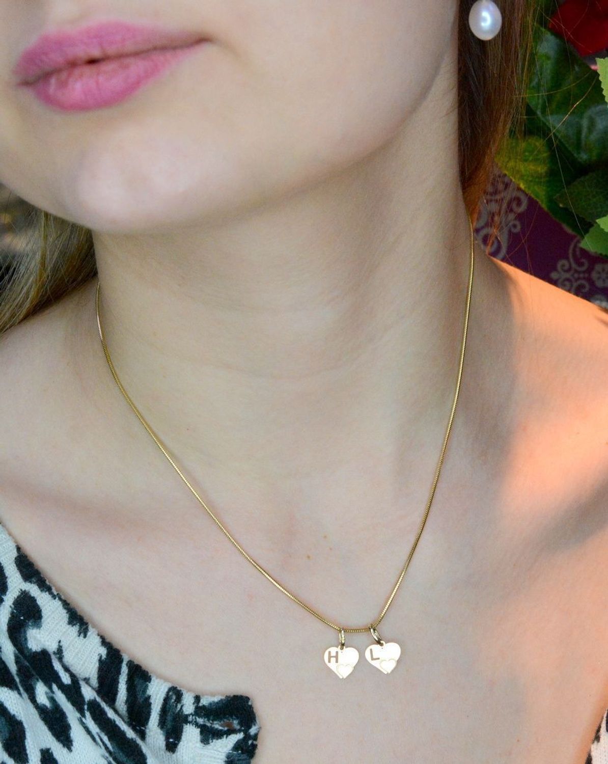 Złota zawieszka damska 585 serce z literką H DIA-ZAW-2607H-585. Piękny, złoty wisiorek.jpg