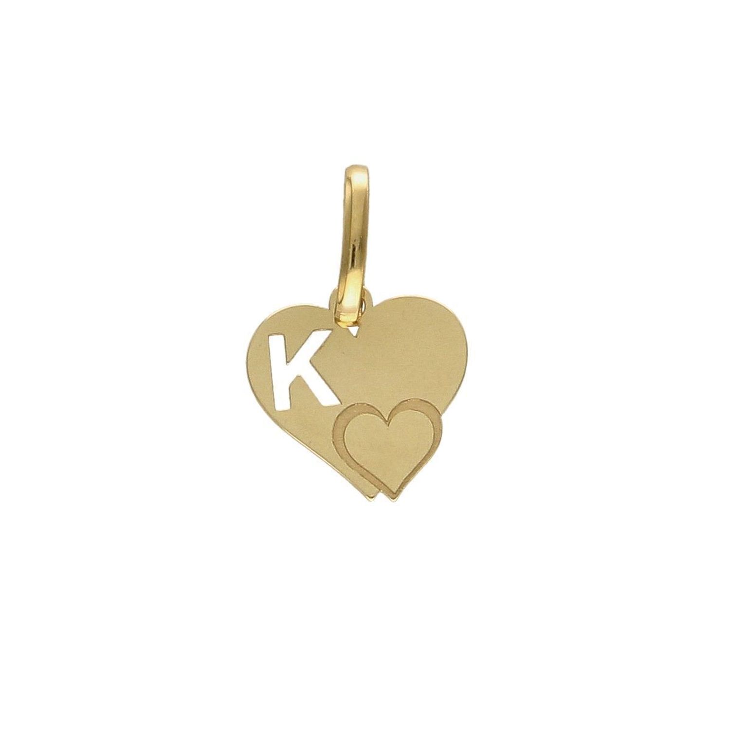 Złota zawieszka litera K 585 serce DIA-ZAW-2607K-585.jpg