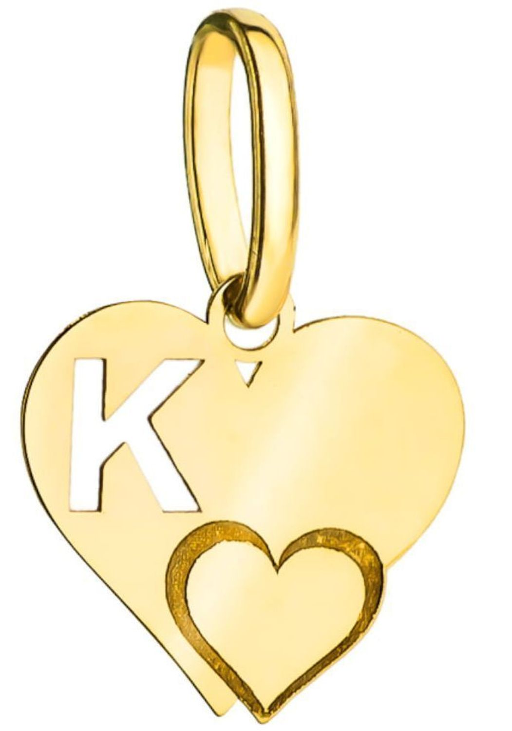 Złota zawieszka litera K 585 serce DIA-ZAW-2607K-585.jpg