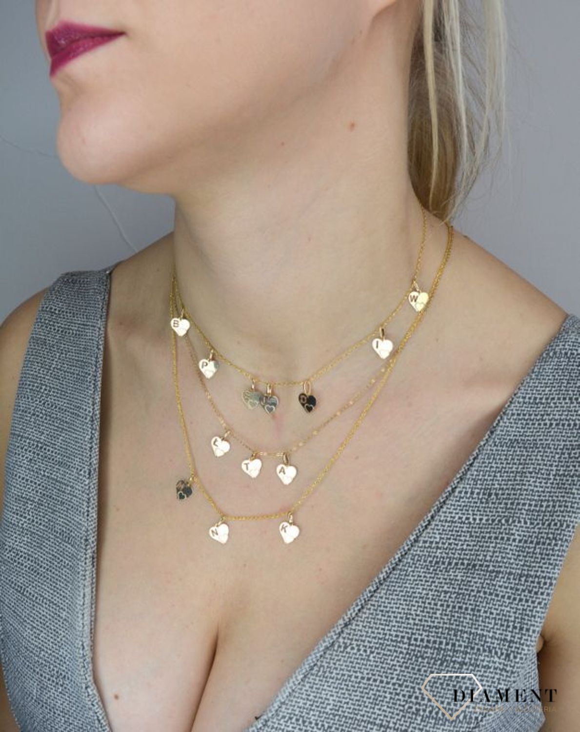 Złota zawieszka 585 serce z literką N DIA-ZAW-2607N-585.jpg