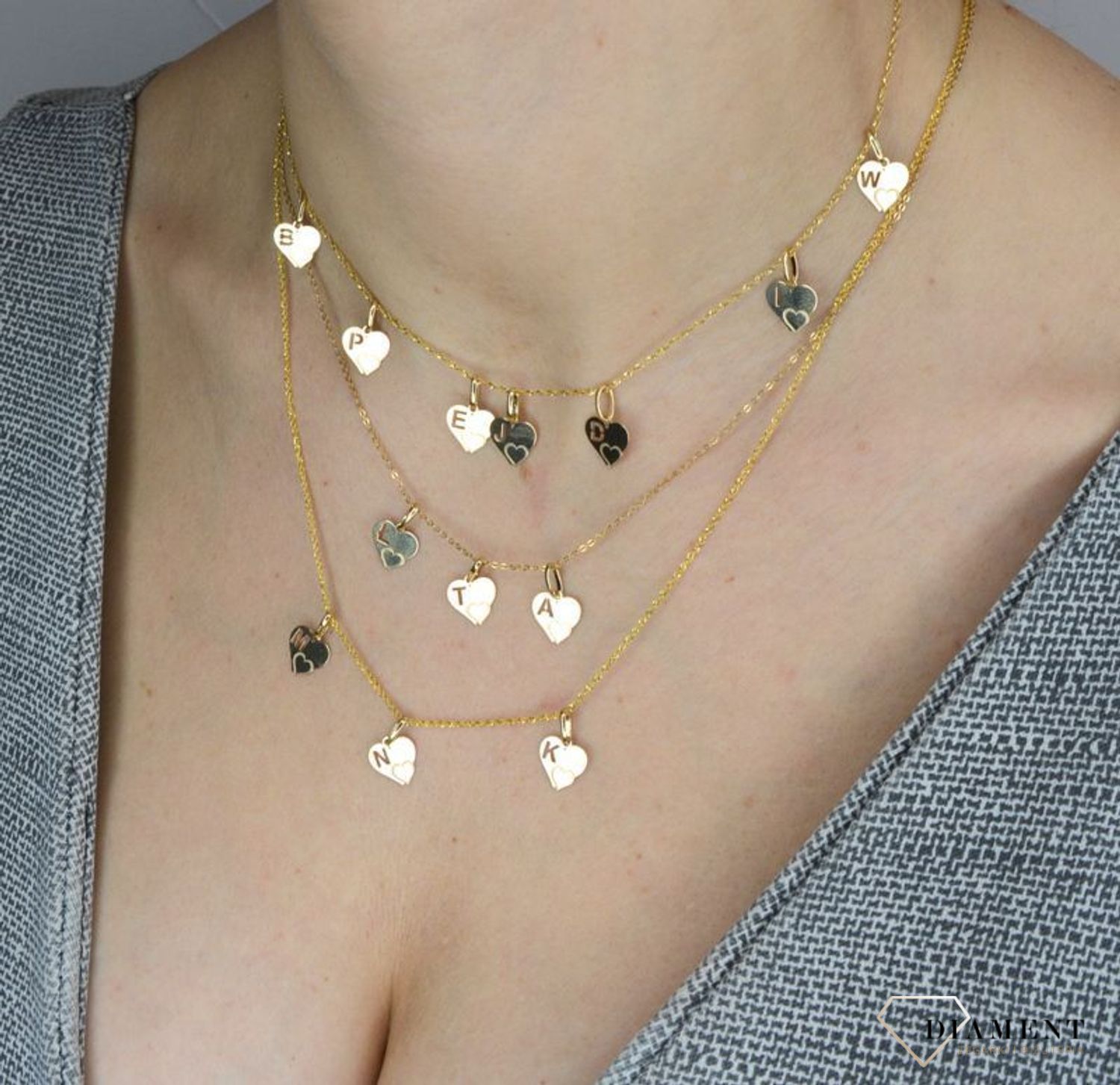 Złota zawieszka 585 serce z literką T DIA-ZAW-2607T-585.jpg