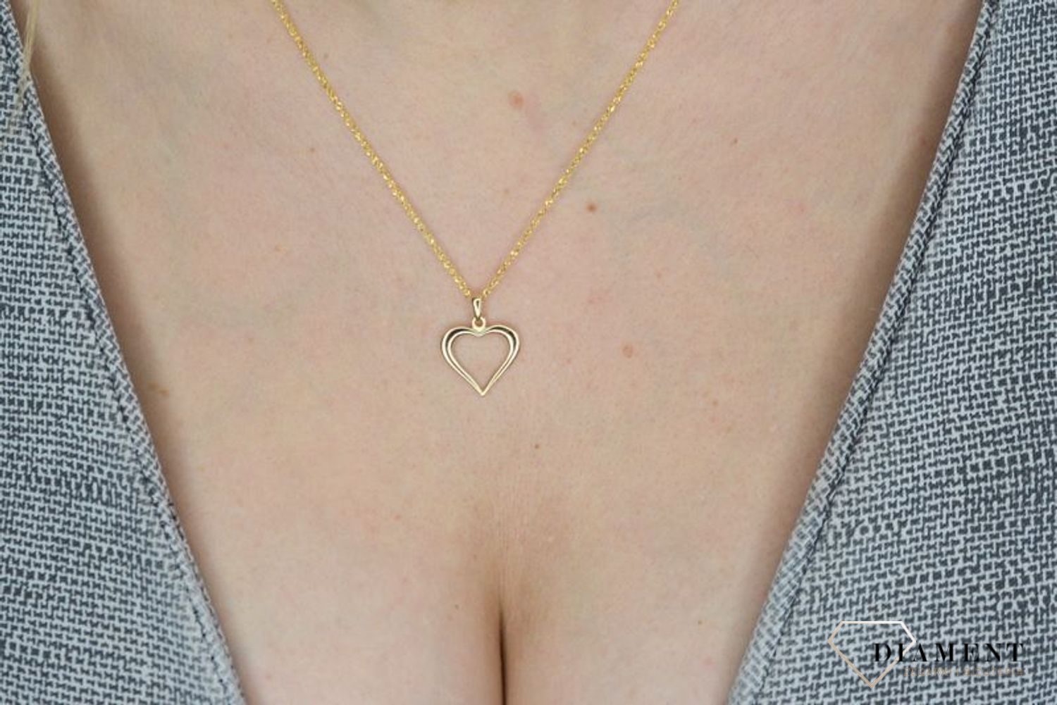 Złota zawieszka 585 kontur serca DIA-ZAW-2609-585.jpg