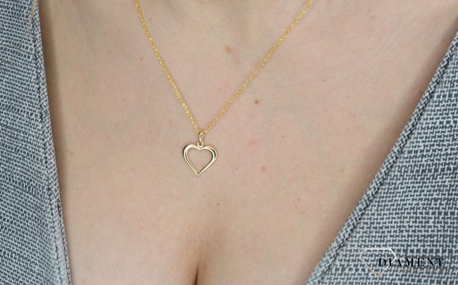 Złota zawieszka 585 kontur serca DIA-ZAW-2609-585.jpg