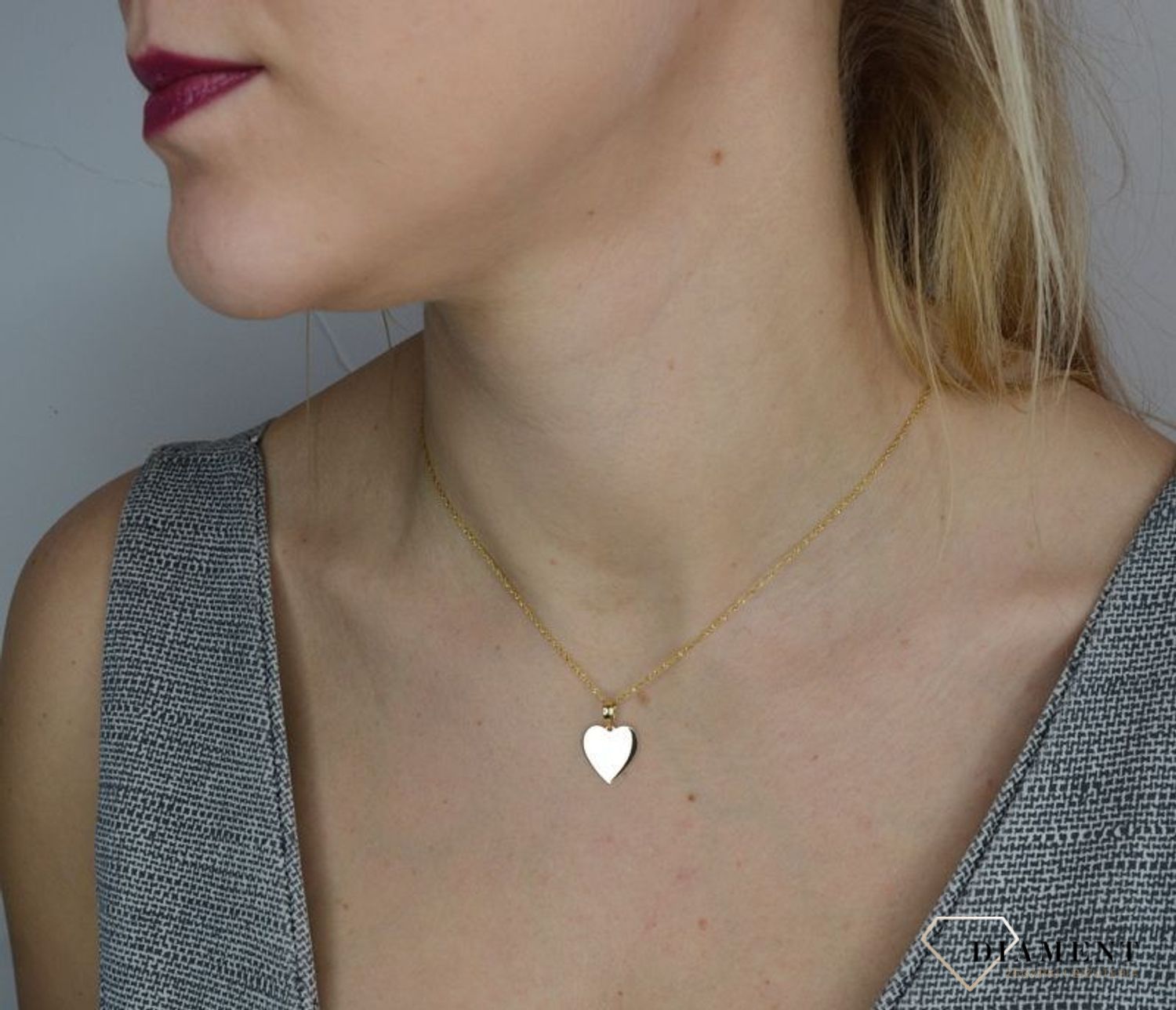 Złota zawieszka 585 blaszka 'Serce do graweru' DIA-ZAW-2611-585.jpg